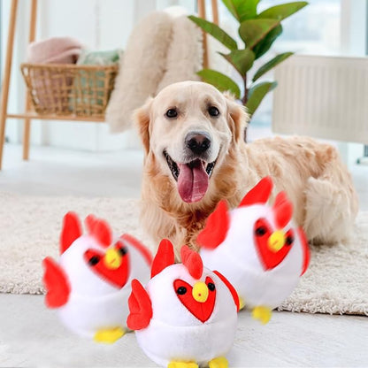 BABORUI Interactive Dog Toys Rooster, Jumping Squeaky Dog Toys with Recording and Music Modes, Rechargeable Moving Dog Chew Toys for Small/Medium/Large Dogs to Keep Them Busy(Rooster)
