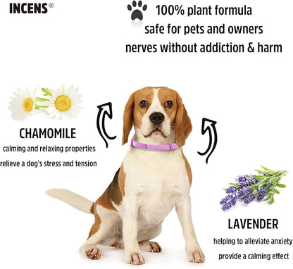 Calming Collar for Dogs, Designed to Alleviate Anxiety in Dogs, is Adjustable and Lasts for 45 Days. It is Suitable for Small and Large Dogs, and Comes in Purple - 1 Pcs