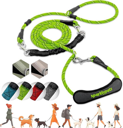 SparklyPets - Bungee Rope Handsfree Leash for 1 Dog - Demovable Slip Lead - Waist or Hip Belt Leash for Dog Walking, Running, Carnicross - Medium & Large Breeds