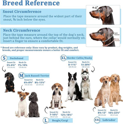 BARKLESS No-Pull Head Collar for Dogs Training & Walking Made Easy, Soft, Adjustable Dog Halter Harness with Safety Link- Put an End to Pulling on The Leash