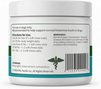 Allergy Relief Dog Chews – Quercetin, Turmeric, Ashwagandha, Probiotics & Colostrum – Seasonal Allergy, Immune & Digestive Support – for Itchy Skin & Hot Spots – All Breeds & Sizes