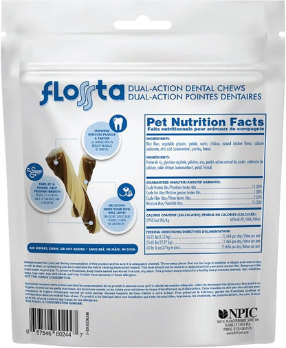 N-Bone FLOSSta Dual Action Dental Chews Chicken Flavor, 12-oz Bag
