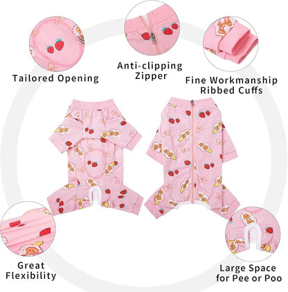 Dog Surgery Recovery Suit, Dog Onesie for Surgery Female Male Dogs, Dogs Pajamas Long Sleeve, Small Dogs Onesie, Abdominal Wound Bandages Surgical Suit, Cat Recovery Suit for Shedding Skin Disease