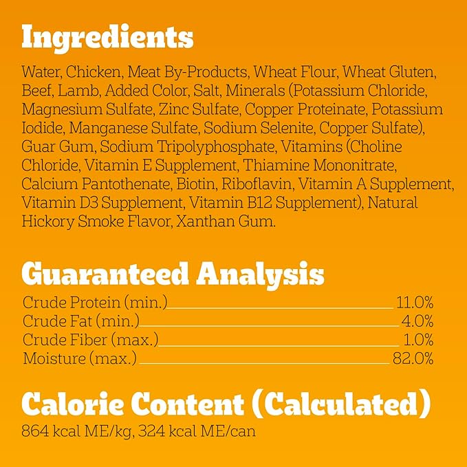 Pedigree High Protein Wet Dog Food, Adult Soft Canned Dog Food, Beef & Lamb Flavor, 13.2 oz Cans, 12 Count