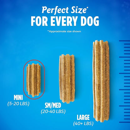 Dentalife Daily Oral Care Dog Treats for Small Dogs 5-20 lbs.,Chewy Dental Treat to Freshen Breath and Fight Tartar,Chicken Flavor,14.7 oz. Each,90 Chews - 2 x 45 ct. Pouch, 90 Count(Pack of 2)