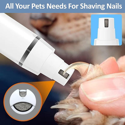 Luxuz 3-in-1 Dog & Cat Grooming Kit, Rechargeable Quiet Pet Clippers with Nail Grinder & Paw Trimmer, Cordless Low-Noise Electric Grooming Trimmer with Guide Combs for Small Medium Pets