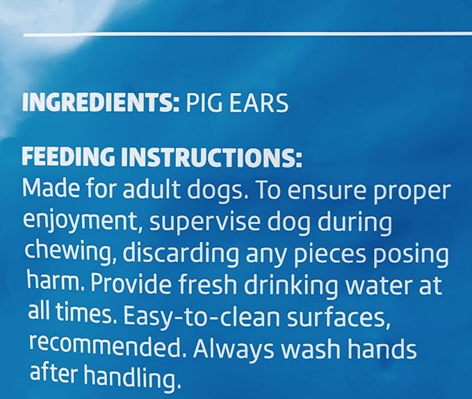 Amazon Brand - Wonder Bound Whole Pig Ears, Single Ingredient, Highly Digestible, Dog Treats for Puppy and Large/Medium Dogs, Pork, 12.7 Ounce, 18 Count (Pack of 2)
