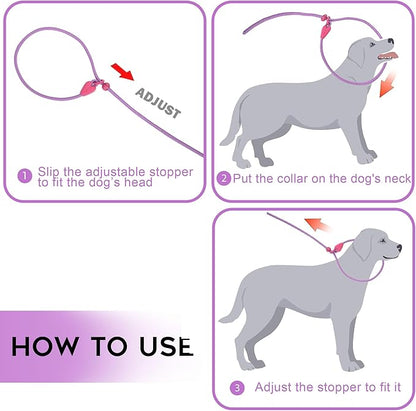 Dog Leashes for Small Medium Dogs Slip Leads for Dogs 6FT Slip Leash for Dogs Dog Lead with 6 Colors Strong Nylon Dog Training Leash No Pull Rope Dog Leash (Deep Purple)