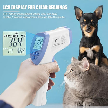 Pet Thermometer, High Precision Veterinary Infrared Thermometer Blue Non-Contact Digital Thermometer for Pig Sheep Horse Dog
