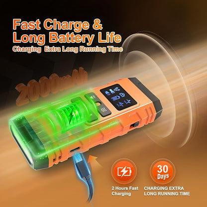 Dog Bark Deterrent Device,G3 Anti Barking Device for Dogs, Bark Stopper with Display,Ultrasound Dog Bark Deterrent,for Indoor/Outdoor/Safe and Effective Bark Stopper with Flashlight (Orange)