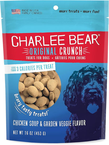 Charlee Bear Chicken Soup & Garden Veggie Dog Treats 16 oz. bag