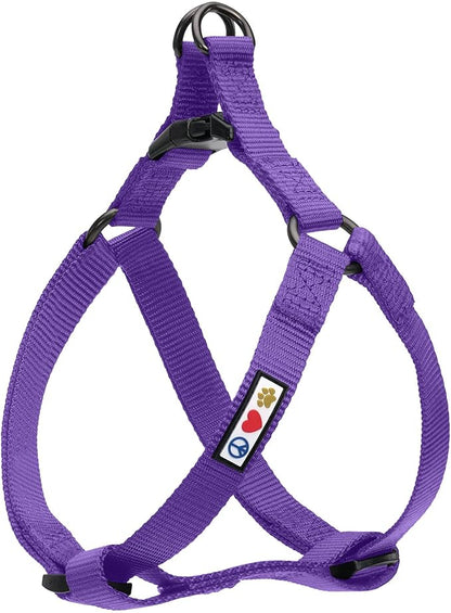 Pawtitas Solid Step-in Dog Harness – Adjustable No-Pull Vest for Puppies to Seniors, Safe & Comfortable S Purple