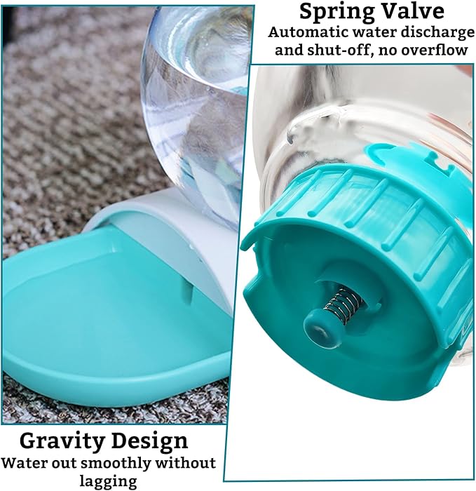 Hamiledyi Automatic Water Dispenser for Cats and Dogs Pet Water Dispenser 2.8 Liter Pet Gravity Water Station Spill-Proof Spherical Waterer Pets Water Bottle for Puppies Kittens Rabbits