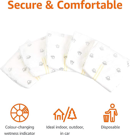 Amazon Basics Super Absorbent Male Dog Diapers, Leak-Proof Disposable Wrap with Wetness Indicator, Secure Fit, Breathable, X-Small, 30 Count