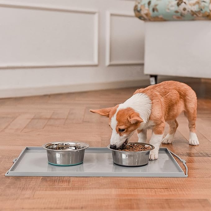 PEGGY11 Deep Stainless Steel Anti-Slip Dog Bowls - Single Pack, 16 Cups