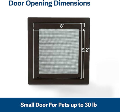PetSafe Pet Screen Door - Heavy Duty, Tear- & Puncture-Resistant Dog & Cat Mesh Flap - Storm Door Compatible - Small - for Dogs & Cats up to 30 lb