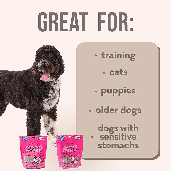 Polkadog Wonder Nuggets Soft & Chewy Dog Treats - Turkey & Cranberry, All Natural, Limited Ingredient, Premium Training Treats for All Breeds, Great for Allergies, Made in USA - 10oz