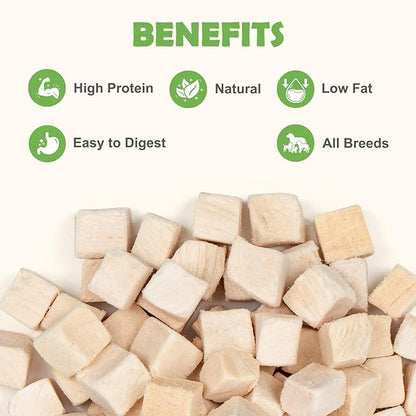 MON2SUN Freeze-Dried Chicken Dog and Cat Treats, Single Ingredient Training Treats, High Protein Grain-Free Snack & Food Topper, 3.5oz