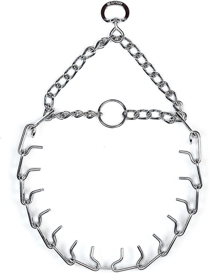 Herm Sprenger Prong Dog Training Collar Ultra-Plus Chrome Plated Steel No Pull Collar for Dogs Made in Germany, 20in x 3.0mm (Neck Size up to 16in)