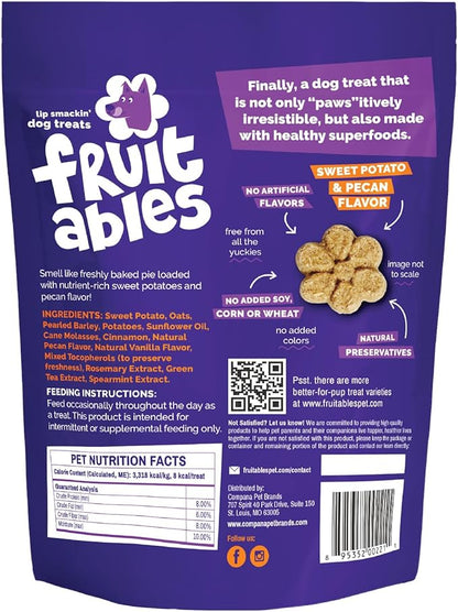 Fruitables Baked Dog Treats, Sweet Potato Snacks for Dogs, Low Calorie & Delicious, No Wheat, Corn or Soy, Healthy Puppy Training Treats, Made in the USA, Sweet Potato and Cranberry Flavor, 7oz