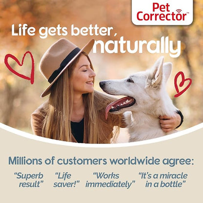 Pet Corrector Dog Trainer Twin Pack - Stops Barking, Jumping Up, Place Avoidance, Food Stealing, Dog Fights & Attacks. Help stop unwanted dog behaviour. Easy to use, safe, humane, and effective (30ml)
