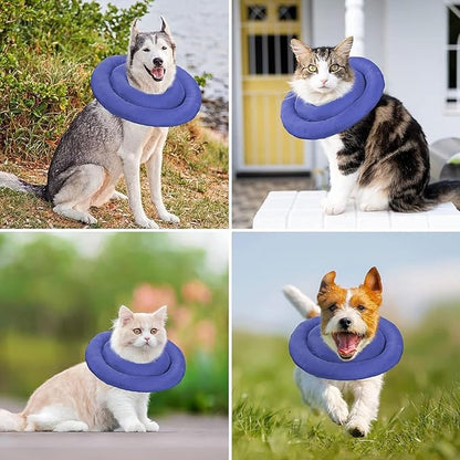 Soft Dog Cone Recovery Collars & Cones After Surgery for Small,Medium Dogs,Dog Cone Collar with Unobstructed View,Protect Pets from Licking Wounds,Soft and Comfortable, Reduce Anxiety(XL)
