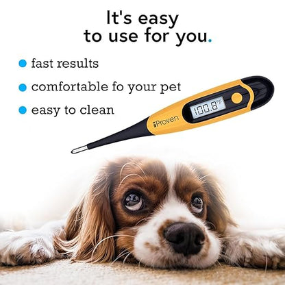 iProven Pet Thermometer (Termometro) for Accurate Fever Detection, Suitable for Cats/Dogs, Waterproof Pet Thermometer, Fast and Accurate Measurements in 20 Seconds - DT-K117 (5 Packs)
