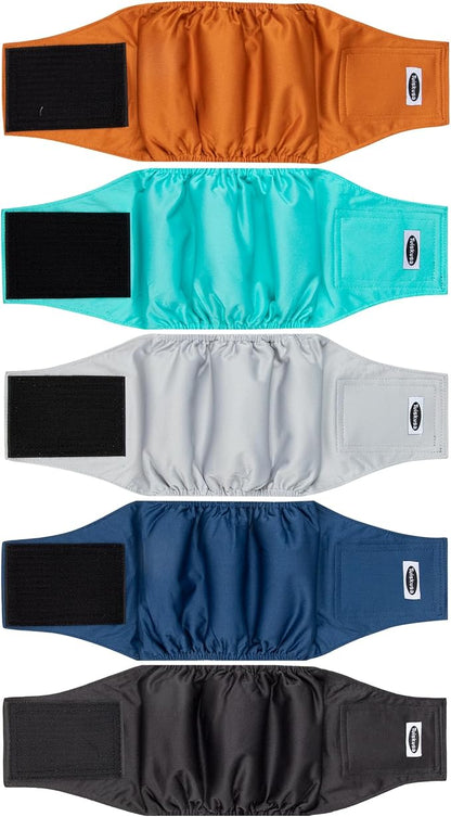 Tuiskusa Male Dog Diapers, High Absorbing Dog Belly Bands for Male Dogs, Washable Reusable Dog Male Wraps(5 Pack)
