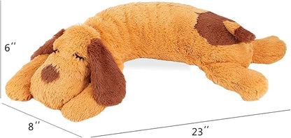 WEOK Heartbeat Puppy Toy, Comfort Cuddler Pillow, Dog Anxiety Relief Calming Aid,Heartbeat Stuffed Toy for Dogs,Puppy Heartbeat Toy Sleep Aid,Dog Heartbeat Toy for Pet