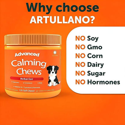 Calming Chews for Dogs - for Everyday Stress, Relaxation, Composure, and Separation Chicken Flavor 120 Count