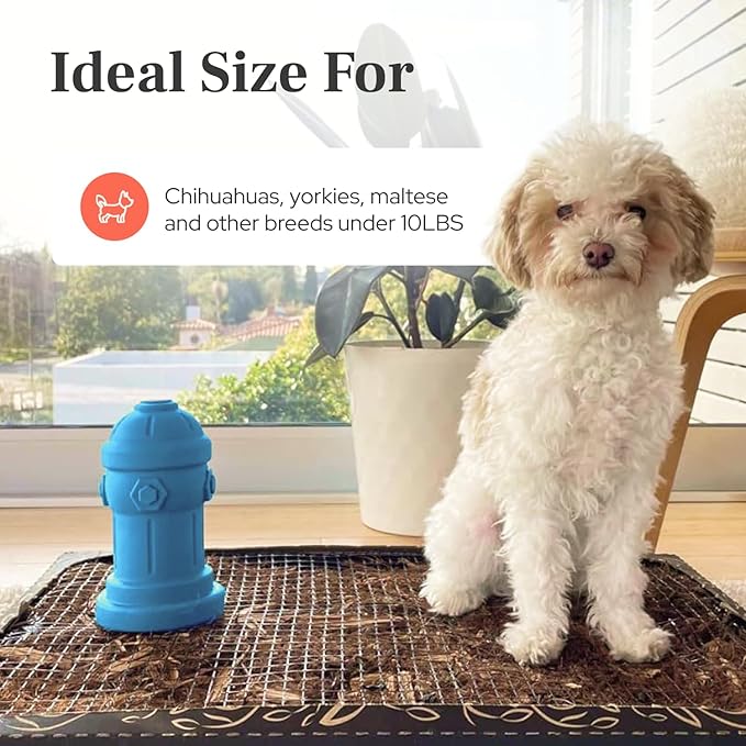 Small Dog Fire Hydrant 4x7 Silicone Soft Potty Training Aid for Small Breeds Under 10lbs Toy Breeds Indoor Outdoor Training Red
