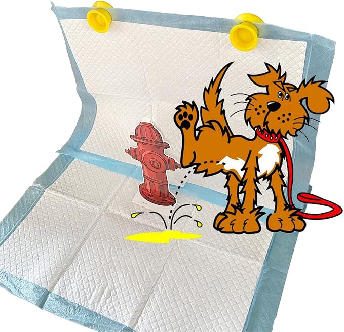 LIZEALUCKY Dog Pee Pad,10Pack Dog Pee Pad Trainer Paper Fire Hydrant Shaped Pet Diaper Pad Guide Pet Potty Guide for Dog Puppy