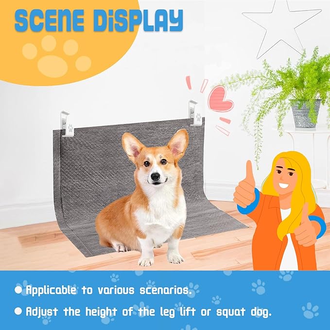 Dog Pee Pad Holder-Securely Holds Training Pads Indoor Potty Training-Ideal for Leg-Lifting Puppies-White(4 Pack)