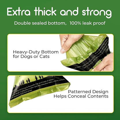 ATIFBOP Biodegradable Dog Poop Bags 150 Count 10 Rolls with Dispenser, Thicken and Leak Proof Poop Bag Holders for Leashes(Scented)
