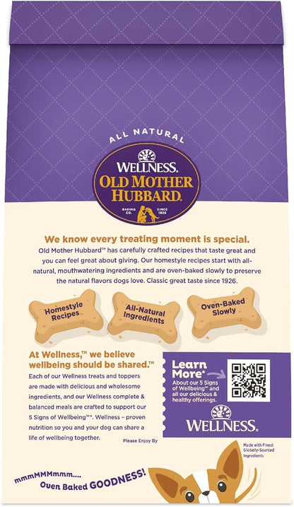 Old Mother Hubbard Wellness P-Nuttier Dog Biscuits, Natural, Training Treats, Peanut Butter Flavor, Mini Size, (20 Ounce Bag)(Pack of 2)