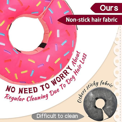 Inflatable Soft Dog Cone Collar for Small Medium Large Dogs & Cats Alternative After Surgery, Blow Up Pet Donut Neck Prevent from Biting Scratching, Comfy Adjustable Recovery Pillow