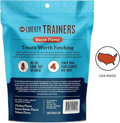 BIXBI Liberty Trainers, Bacon (6 oz, 1 Pouch) - Small Training Treats for Dogs - Low Calorie and Grain Free Dog Treats, Flavorful Pocket Size Healthy and All Natural Dog Treats