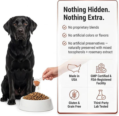 Kopo Dog Multivitamin Powder | Supports Heart, Daily Vitality, Immune Health, Digestion, Skin & Coat and Hip & Joint | For Puppy, Adult & Senior Dogs | Beef Liver Flavor | All Breeds Sizes | 99 Scoops