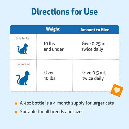Pet Wellbeing Kidney Support Gold for Cats - Supports Normal Kidney Function & Detox, Healthy Hydration & Energy with Rehmannia & Dong Quai - NASC Certified & Vet-Formulated - 4 oz Liquid Formula