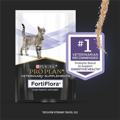 Purina Pro Plan Veterinary Supplements FortiFlora Cat Probiotic Supplement for Cats with Diarrhea 30 ct. Box (Pack of 2)