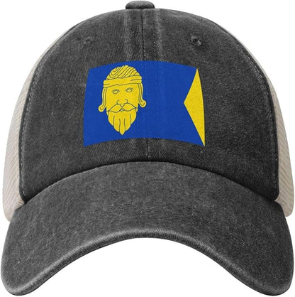 Classic Wormer vlag Denim mesh Cap Truck Driver Baseball hat Breathable Adjustable dad caps Black