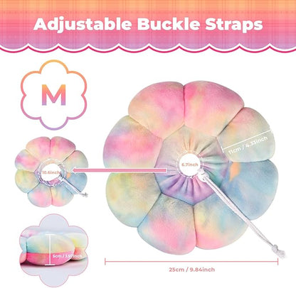 Adjustable Dog Cone Collar, Soft Dog Elizabethan Collar Recovery E Collar After Surgery, Recovery E-Collar for Kittens/Puppies and Cats Recovery (Pink Blue, M)