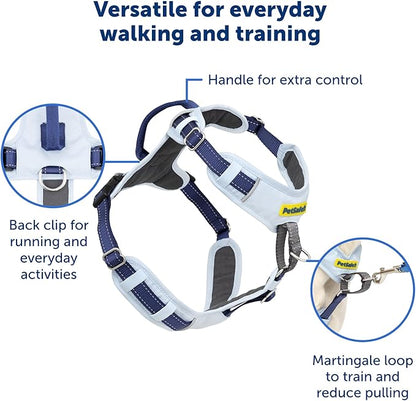 PetSafe Easy Walk Comfort No-Pull Dog Harness Full-Body Padding - Better Walks on The First Use - 5 Points of Adjustment Small/Medium, Blue (Pack of 3)