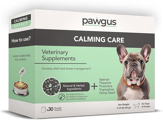 Calming Care Supplement for Dogs Canine 30 Sachets - Anxiety Relief and Stress Management, Relaxation Support, Emotional Stability, Sleep Quality Support, Long-Lasting Freshness