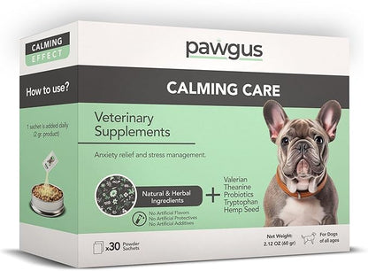 Calming Care Supplement for Dogs Canine 30 Sachets - Anxiety Relief and Stress Management, Relaxation Support, Emotional Stability, Sleep Quality Support, Long-Lasting Freshness