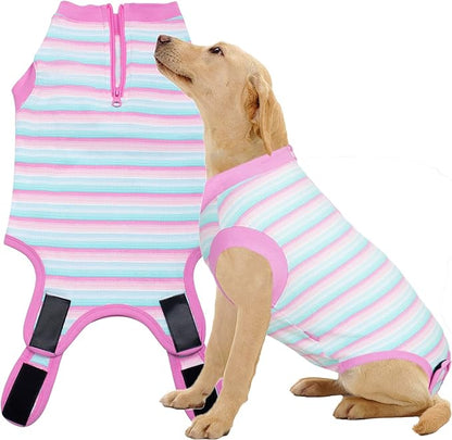 Recovery Suit for Dogs,Dog Cone Alternative Zipper Surgery Suit Female Spay,Soft Dog Surgery Suit for Anti Licking,Breathable Surgical Suit for Dogs Female Spay