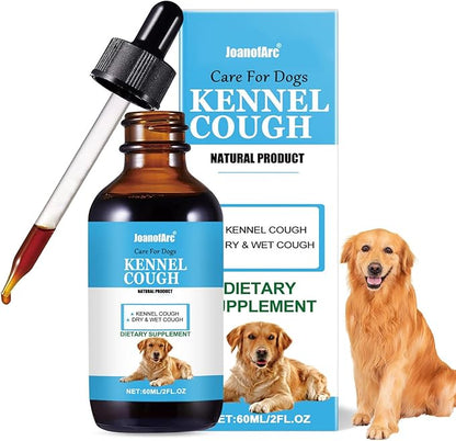 Cough Herbal Drops Supplement for Dogs & Cats, Natural Dog Soothing Supplement Herbal Drops for All Breeds & Sizes for Dogs, 2 fl oz