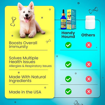 Handy Hound Dog Cough Medicine – Kennel Cough Treatment for Dogs – Manuka Honey Supplement for Dog Cough Relief, Mucus & Throat Soothing – Natural Herbal Formula – Made in USA (2 oz)