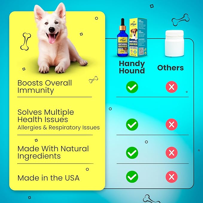 Handy Hound Dog Cough & Antibiotic Bundle – Kennel Cough Relief & Immune Support – Manuka Honey & Herbal Formulas