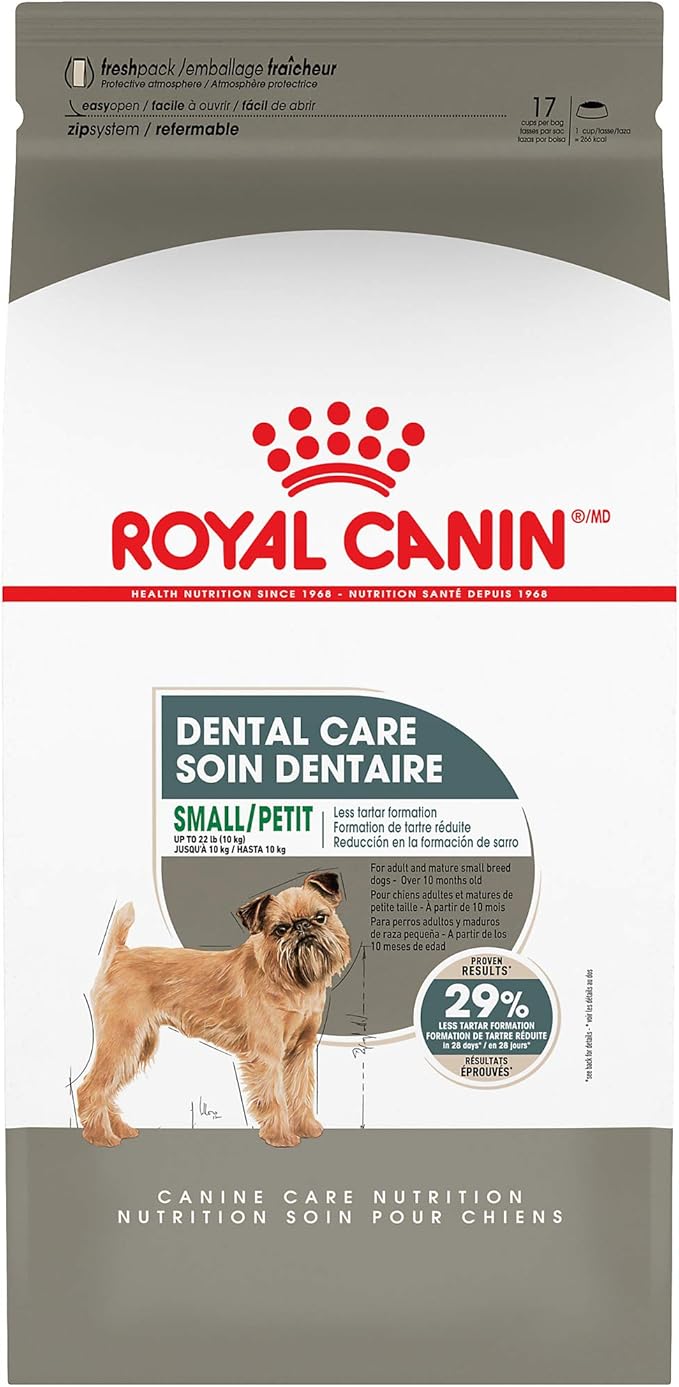 Royal Canin Canine Care Nutrition Small Dental Care Adult Dry Dog Food, 17 lb Bag